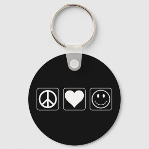 Peace Love Happiness Key Ring