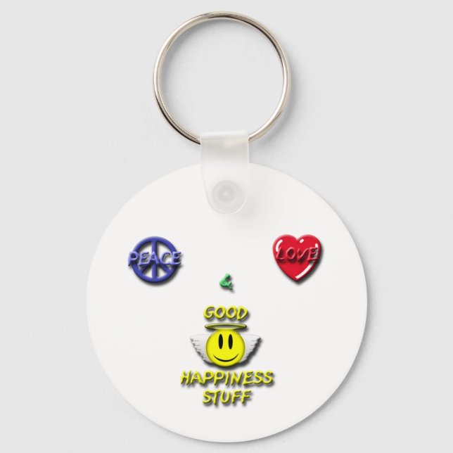 Peace Love Happiness  Keychain (Front)