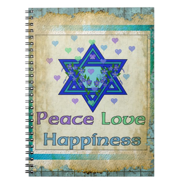 Peace Love Happiness Notebook (Front)