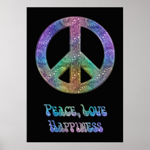 Peace Love Happiness Poster