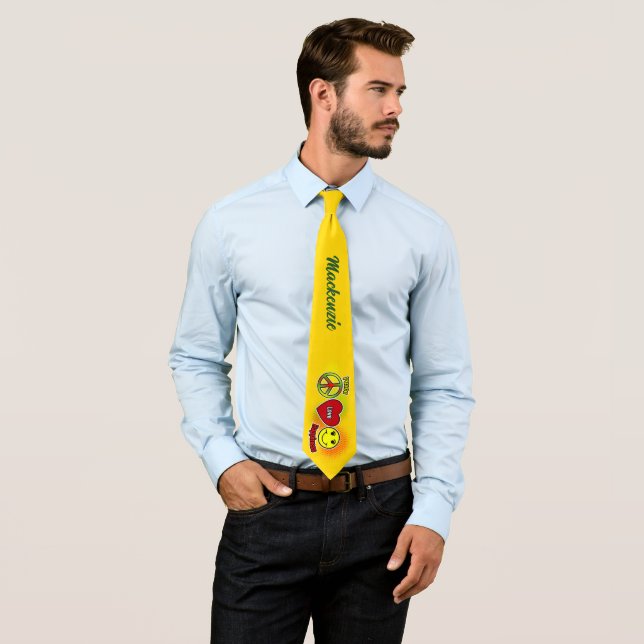 Peace Love Happiness Tie (In Situ)