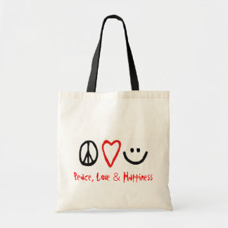 Peace, Love & Happiness Tote Bag