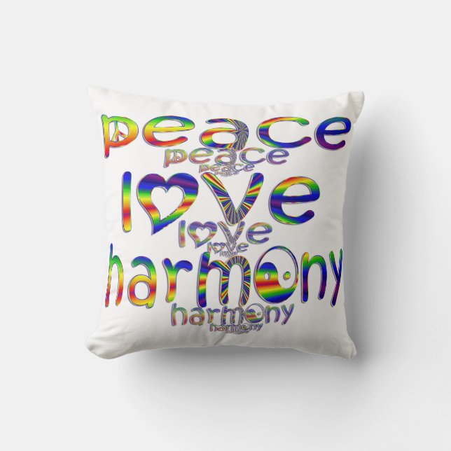 Peace Love Harmony Cushion (Front)