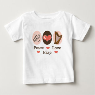 Peace Love Harp Baby T-shirt