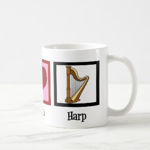 Peace Love Harp Coffee Mug