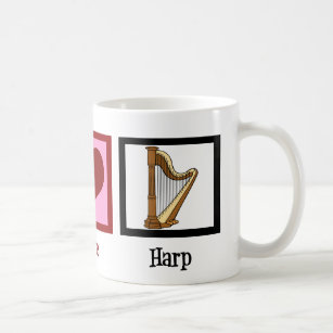 Peace Love Harp Coffee Mug