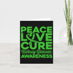 Peace Love Healing Kidney Disease Awareness Card