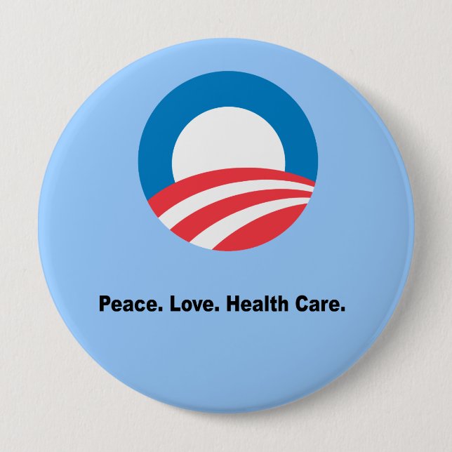 Peace. Love. Health Care 10 Cm Round Badge (Front)