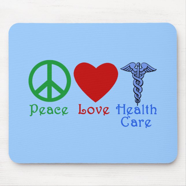 Peace Love Healthcare Products Mouse Mat (Front)