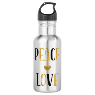 Peace Love Heart 532 Ml Water Bottle
