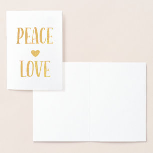 Peace Love Heart Foil Card