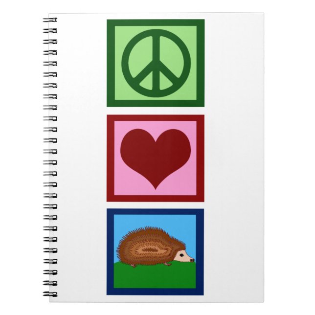 Peace Love Hedgehogs Notebook (Front)