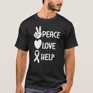 Peace Love Help Mental Health Awareness T-Shirt