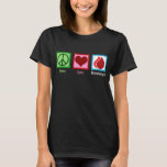 Peace Love Hematology T-Shirt<br><div class="desc">Peace Love Hematology. A cool haematology gift for a haematologist who specialises in blood disorders. Cute present for a hematopathologist.</div>