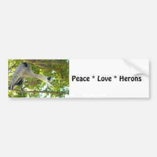 Peace Love Herons Bumper Sticker