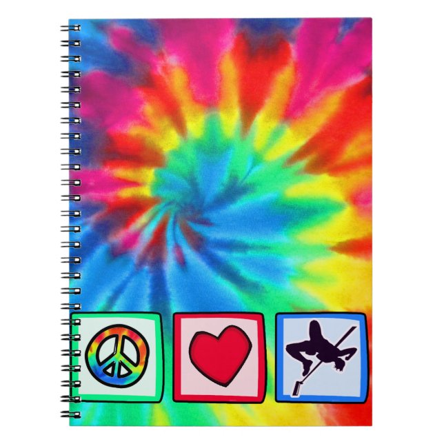 Peace, Love, High Jump Notebook (Front)