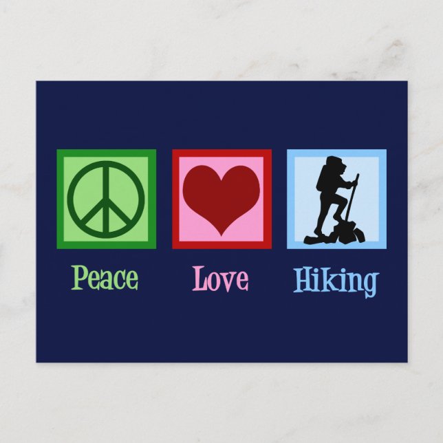 Peace Love Hiking Postcard (Front)