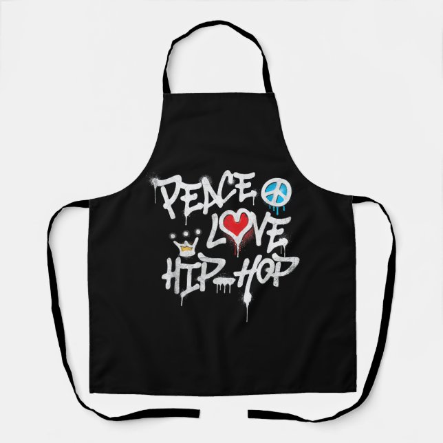 Peace Love Hip Hop Dancing Apron (Front)