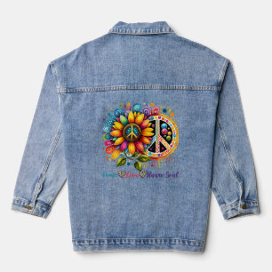 Peace love hippie soul denim jacket