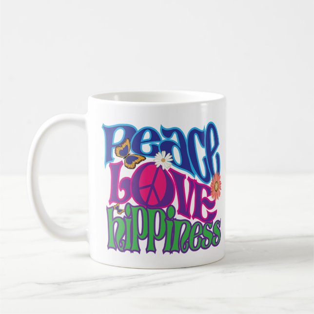 Peace Love Hippieness 11oz Coffee Mug (Left)