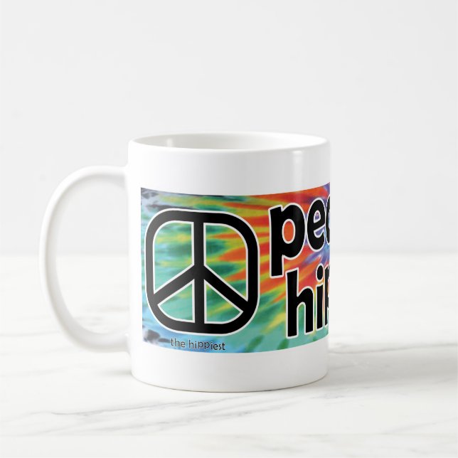 Peace Love Hippieness Tie Dye Mug (Left)