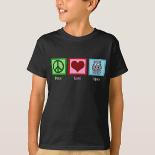 Peace Love Hippo T-Shirt
