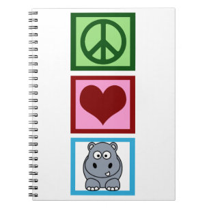 Peace Love Hippos Notebook