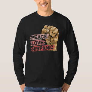 Peace Love Hispanic Heritage Month Women Heritag T-Shirt