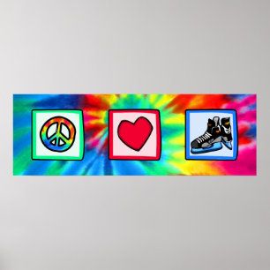 Peace, Love, Hockey Poster