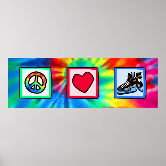 Peace, Love, Hockey Poster (Front)