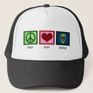 Peace Love Hockey Trucker Hat