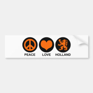 Peace Love Holland Bumper Sticker