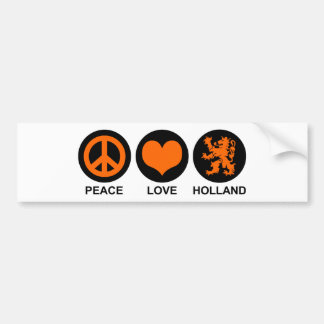 Peace Love Holland Bumper Sticker