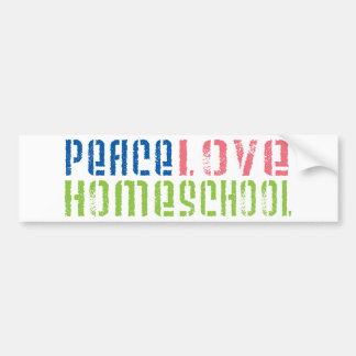 Peace Love Homeschool Bumper Sticker