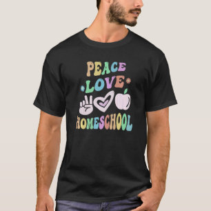 PEACE LOVE HOMESCHOOL Retro Mum Groovy School T-Shirt
