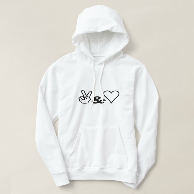 Peace & Love Hoodie (Design Front)