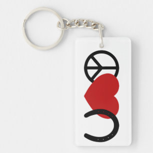 Peace-Love-Hoof Key Ring
