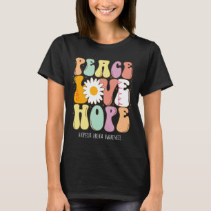 Peace Love Hope Alopecia Areata Awareness Gift T-Shirt