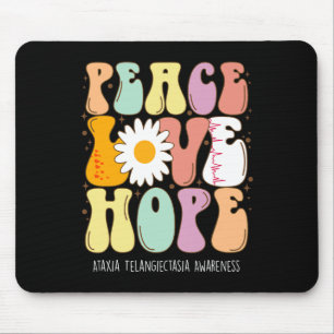 Peace Love Hope Ataxia Telangiectasia Awareness Gi Mouse Mat