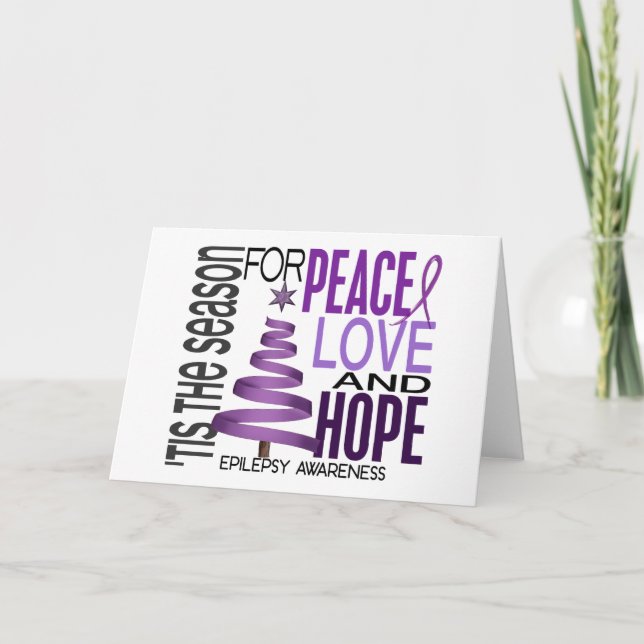 Peace Love Hope Christmas Holiday Epilepsy (Front)