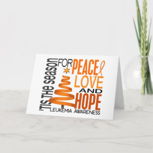 Peace Love Hope Christmas Holiday Leukaemia
