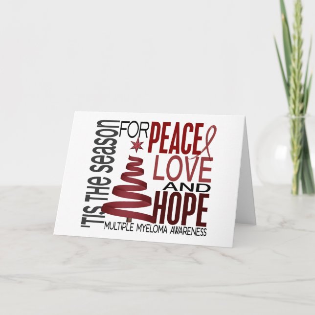 Peace Love Hope Christmas Holiday Multiple Myeloma (Front)
