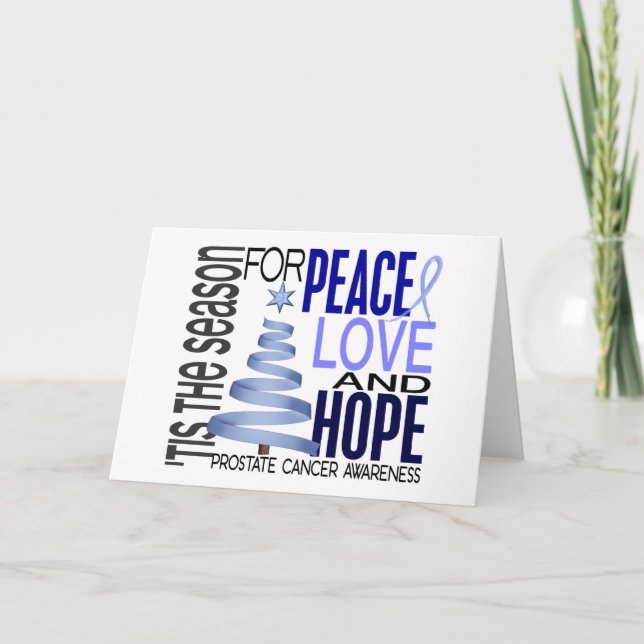 Peace Love Hope Christmas Holiday Prostate Cancer (Front)