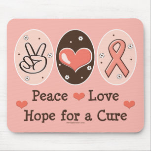 Peace Love Hope Cure Mousepad