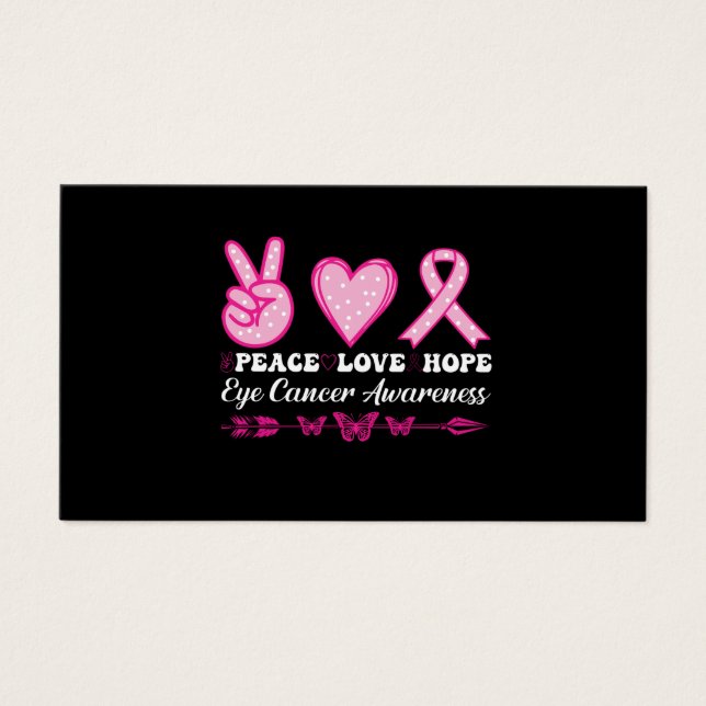 peace love hope eye breast cancer awareness (Front)