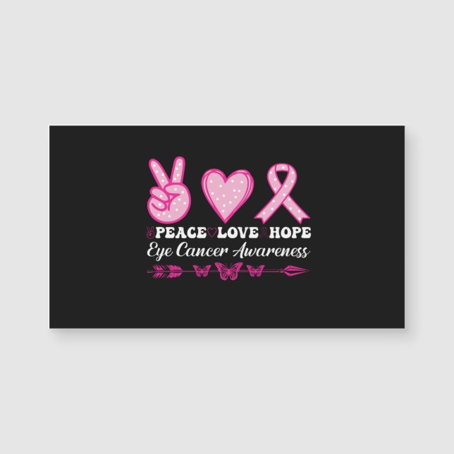 peace love hope eye breast cancer awareness (Front)
