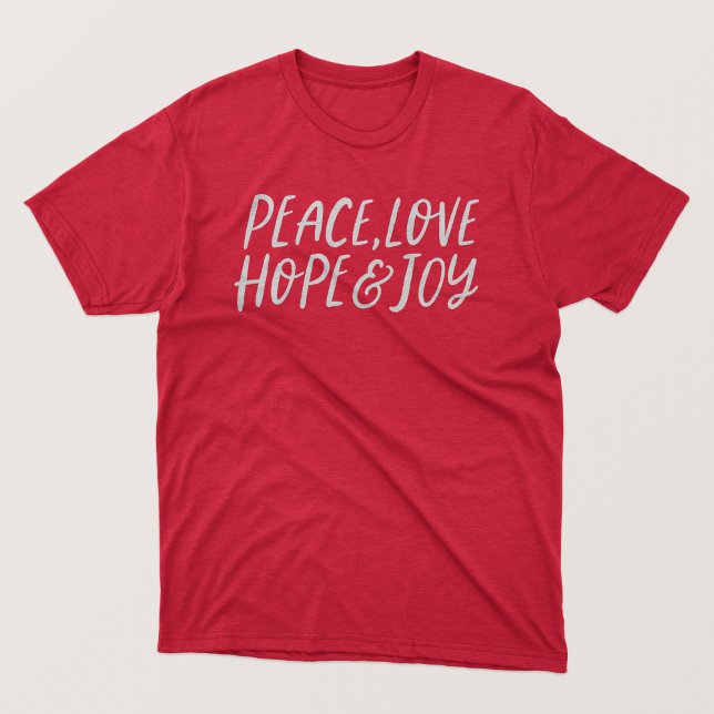 Peace love hope joy simple holiday T-Shirt (Creator Uploaded)