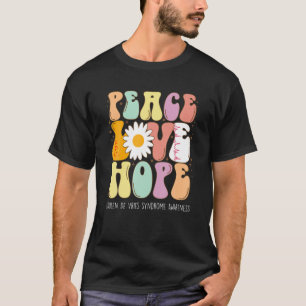 Peace Love Hope Koolen De Vries Syndrome KDVS Awar T-Shirt