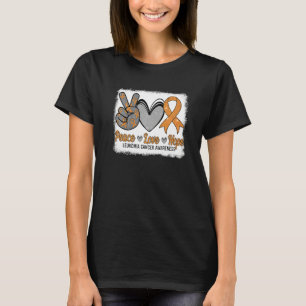 Peace Love Hope Leukemia Awareness Month Warrior W T-Shirt