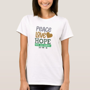 Peace, love, hope mental health awareness T-Shirt